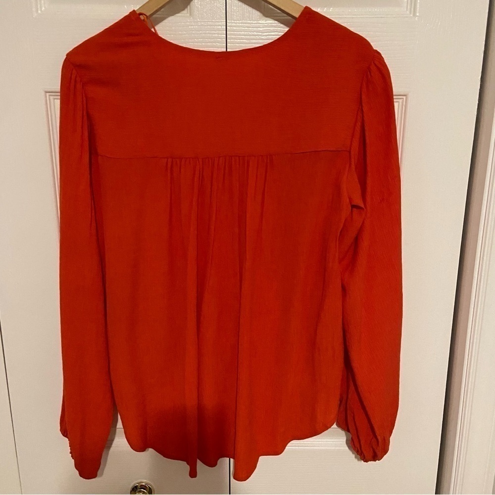 Free People Check On It Faux Wrap Blouse. - Picture 9 of 11